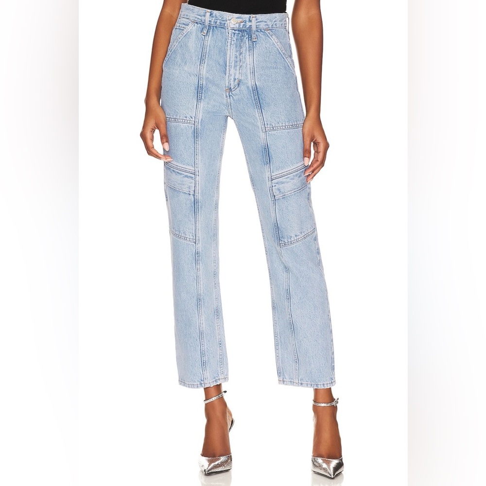 AGOLDE Cooper Cargo Light Blue Women’s Straight-Leg Jeans